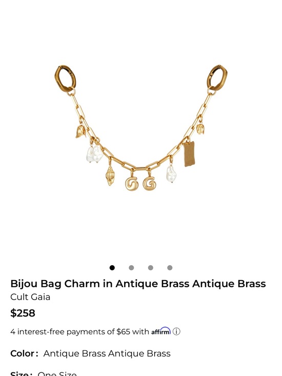 cult gaia Accessories - PRICE FIRM NWT cult gaia gold-tone charm chain with pearl drops